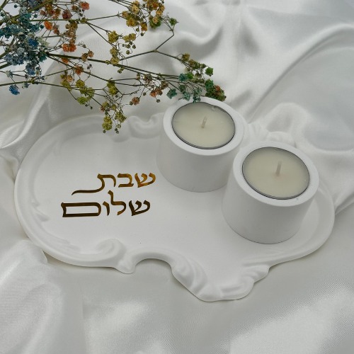 Minimalist Elegant Shabbat candle holders