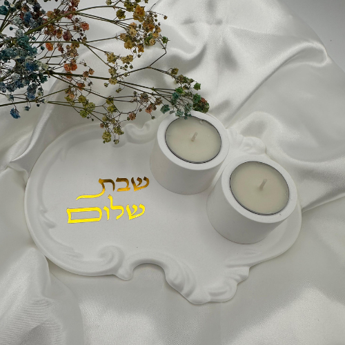 Minimalist Elegant Shabbat candle holders
