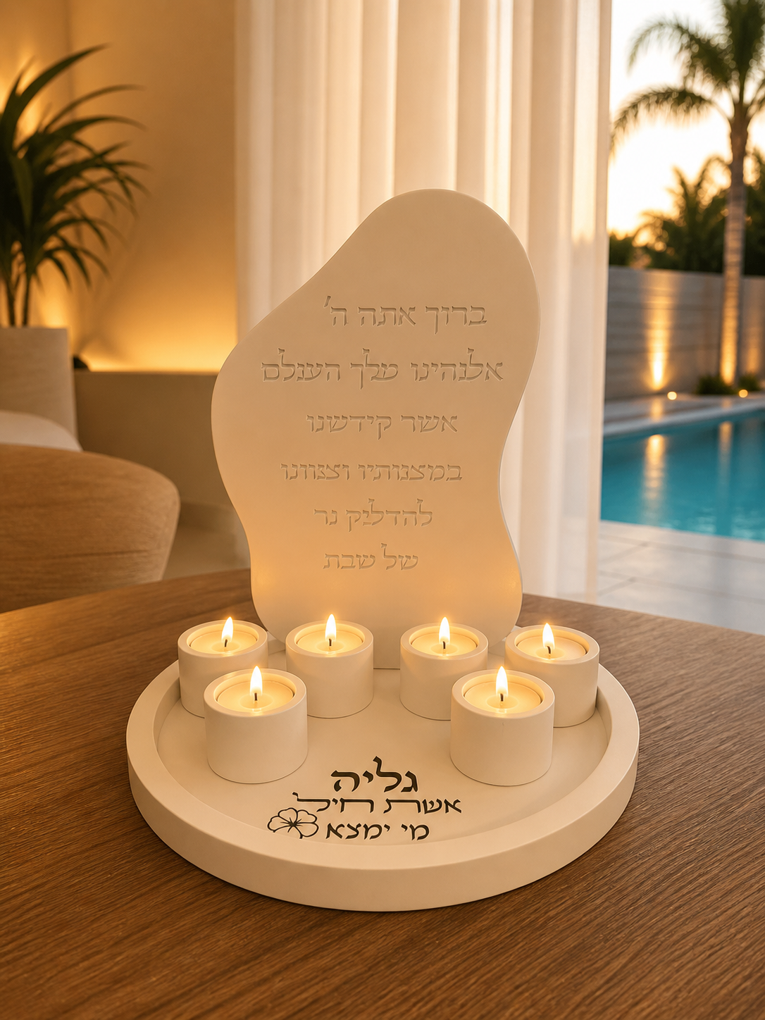 6 Candle holders Shabbat Set