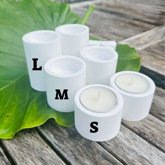 Set of 2 - Modern Concrete Shabbat Candle Holders