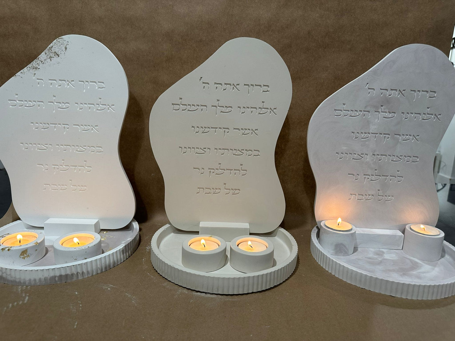 Shabbat candle holder set