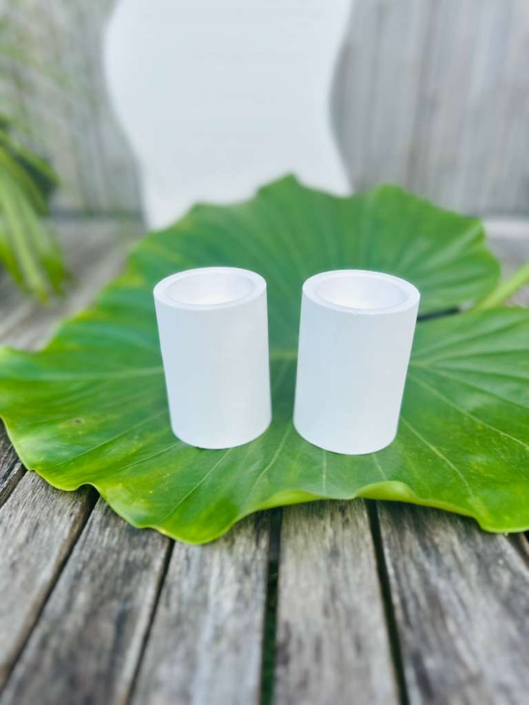 Set of 2 - Modern Concrete Shabbat Candle Holders