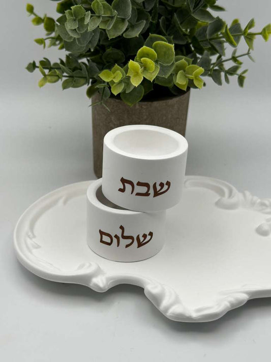 Minimalist Concrete Shabbat Candle Holders