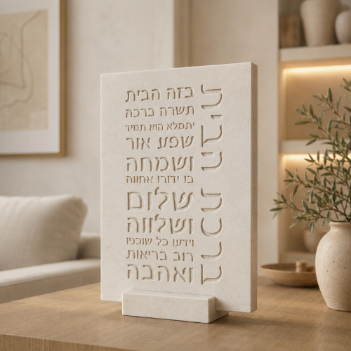Hebrew House Blessing Plaque  ברכת הבית