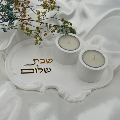 Minimalist Elegant Shabbat candle holders