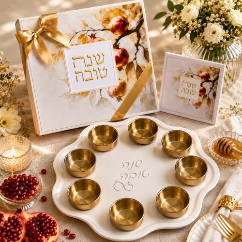 Rosh Hashanah Simanim plate set