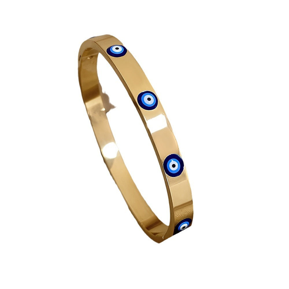 Gold-plated Evil Eye Bracelet