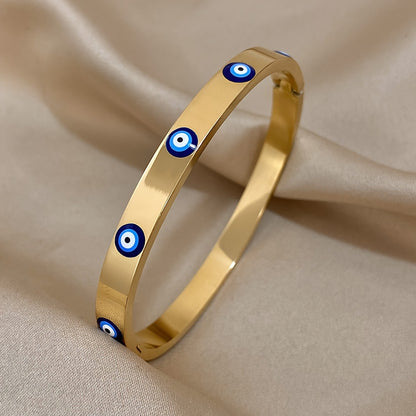 Gold-plated Evil Eye Bracelet