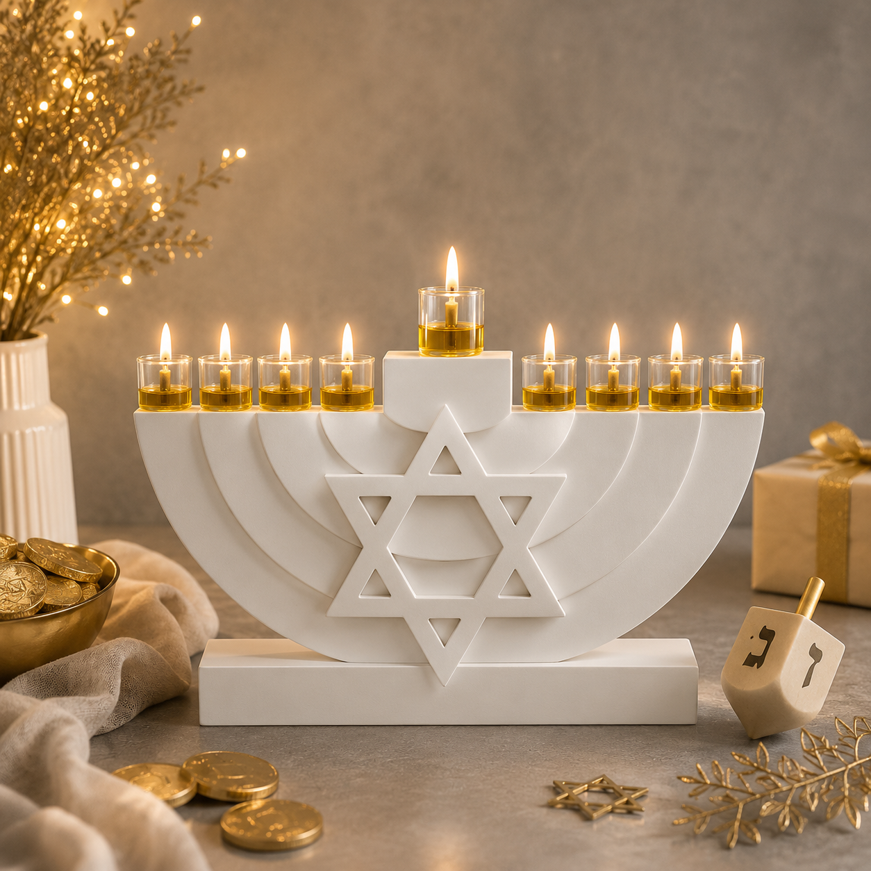 Star Of David - Menorah חנוכיה מגן דוד
