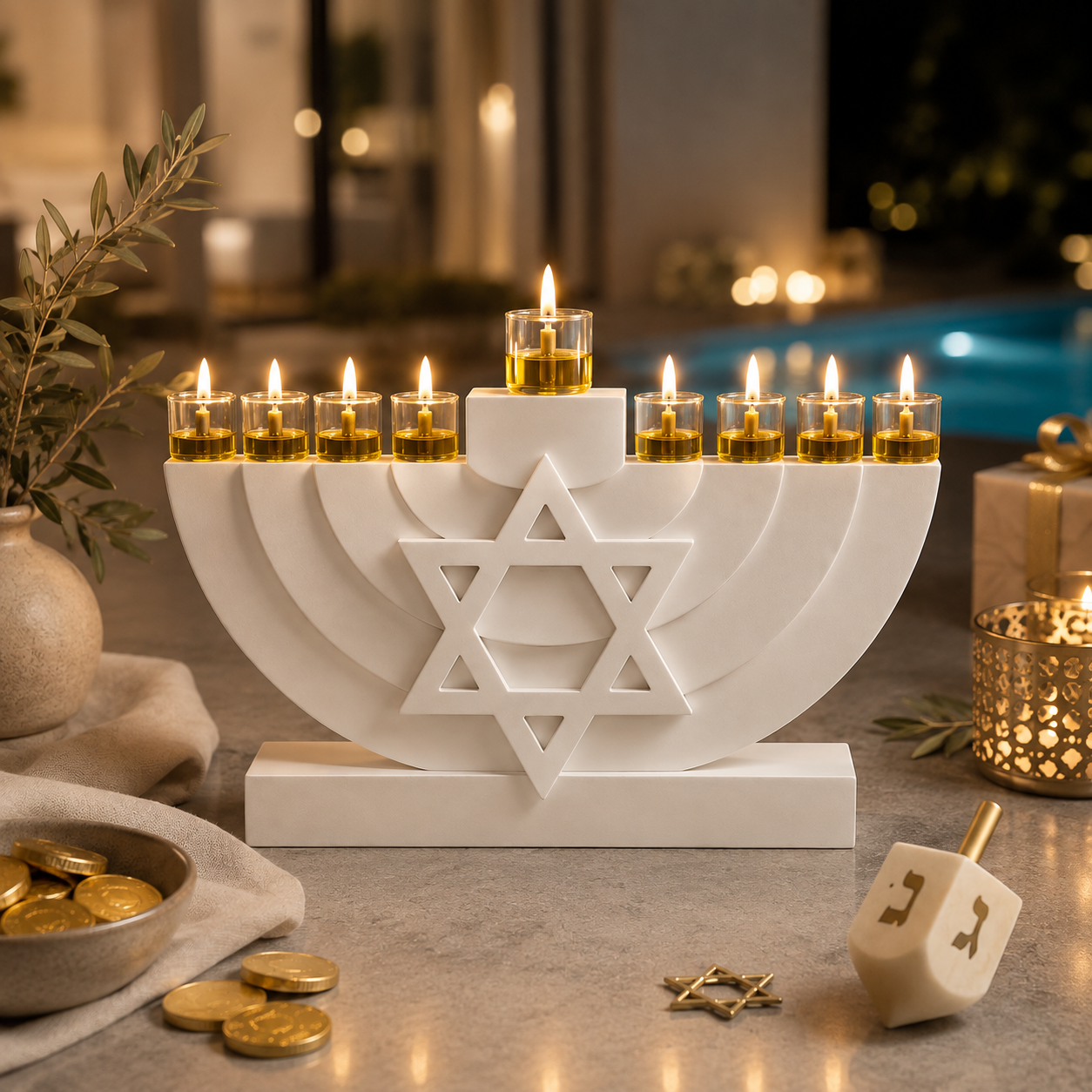 Star Of David - Menorah חנוכיה מגן דוד