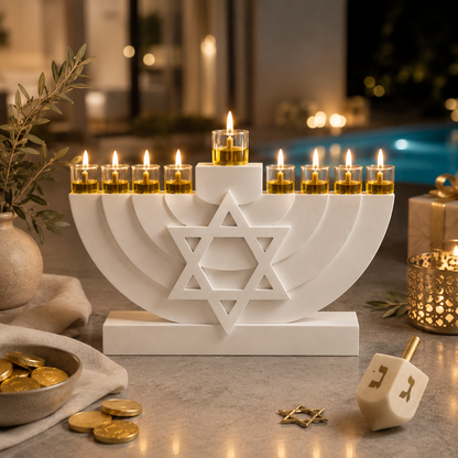 Star Of David - Menorah חנוכיה מגן דוד