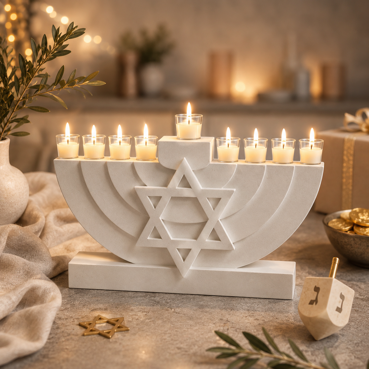 Star Of David - Menorah חנוכיה מגן דוד