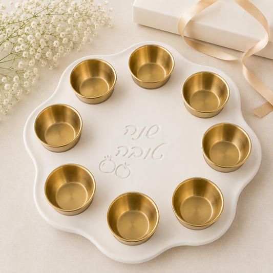 Rosh Hashanah Simanim plate set