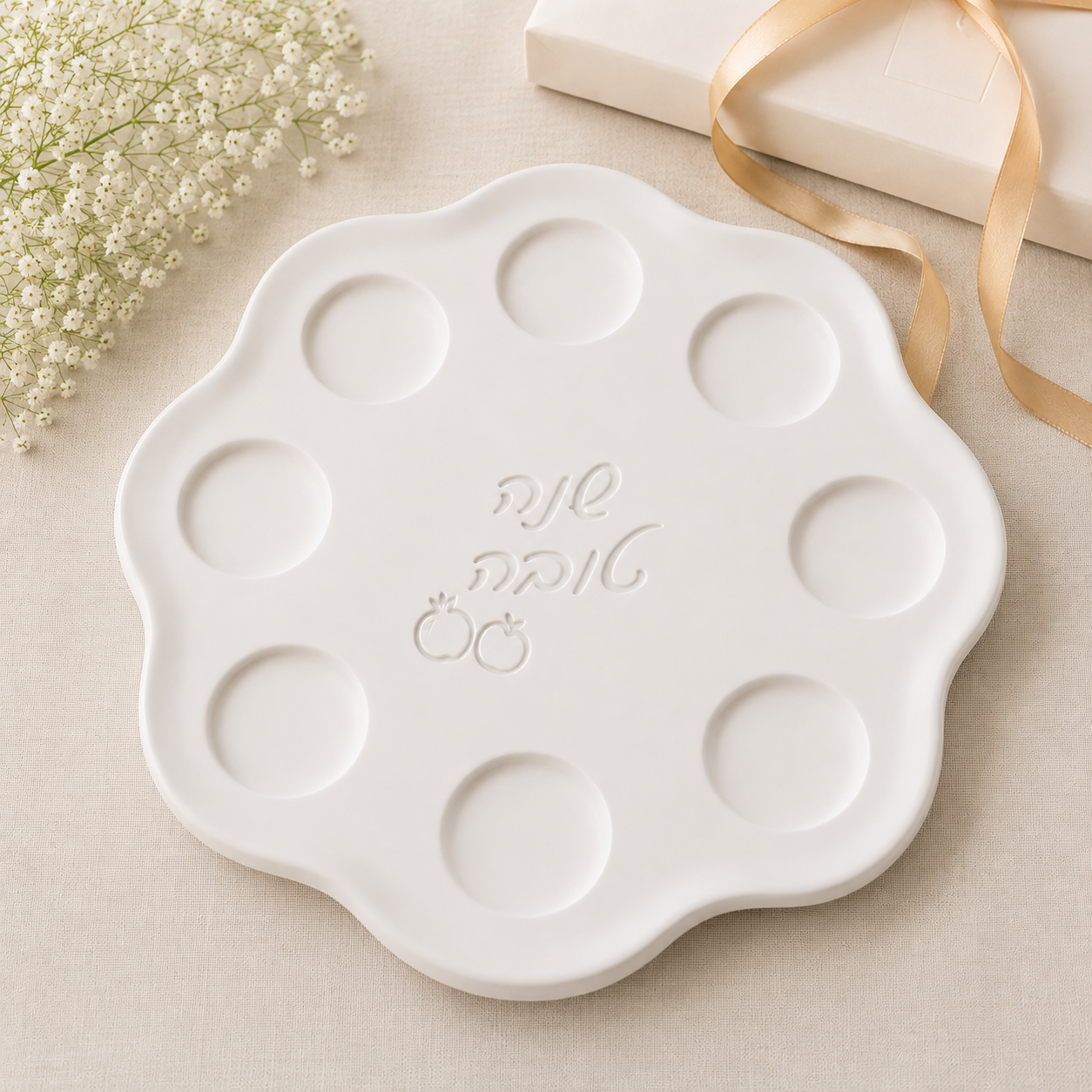 Rosh Hashanah Simanim plate set