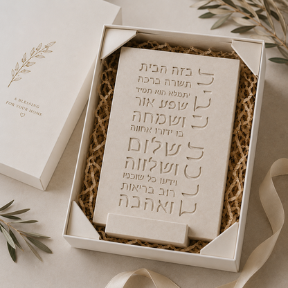 Hebrew House Blessing Plaque  ברכת הבית
