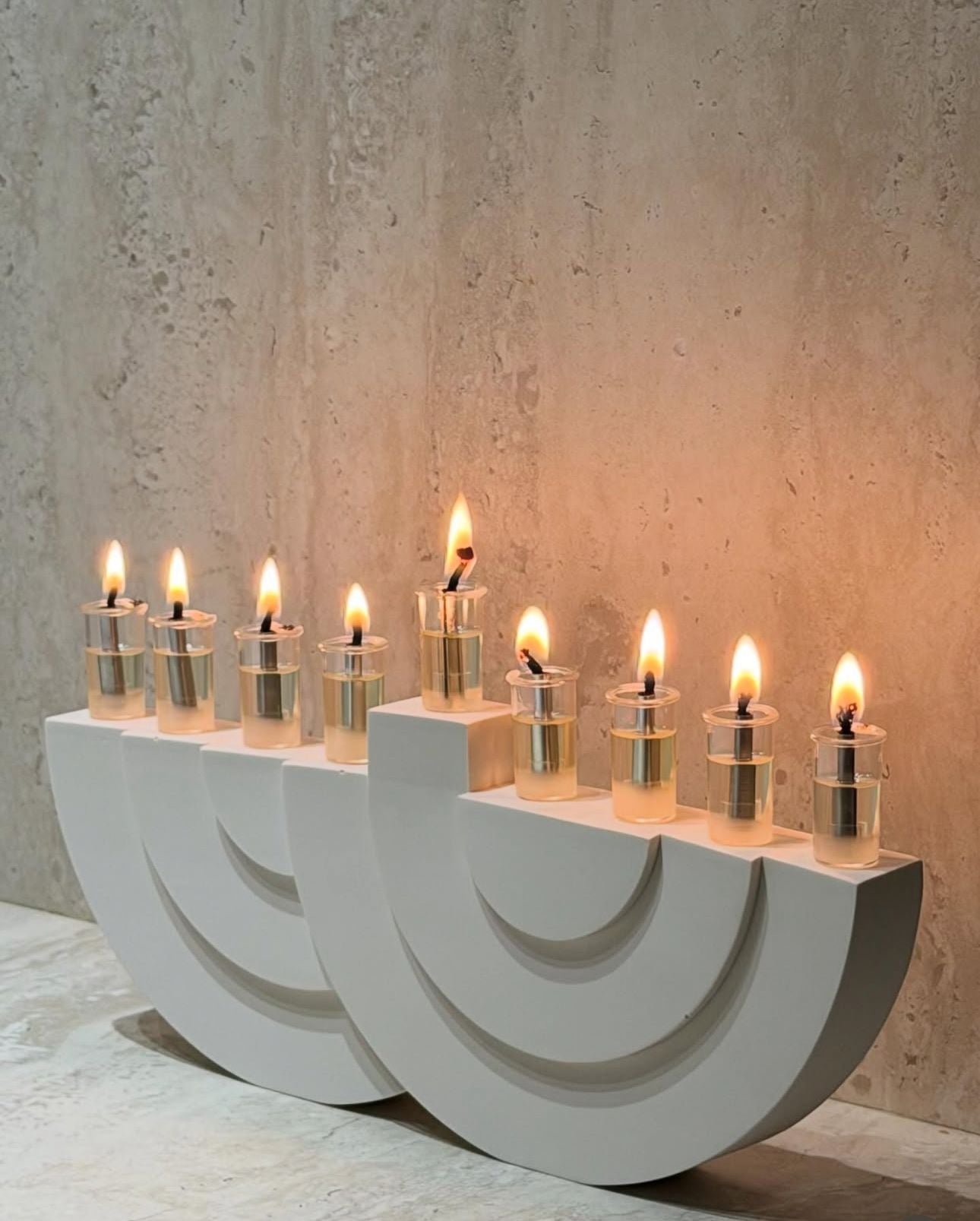 Concrete menorah