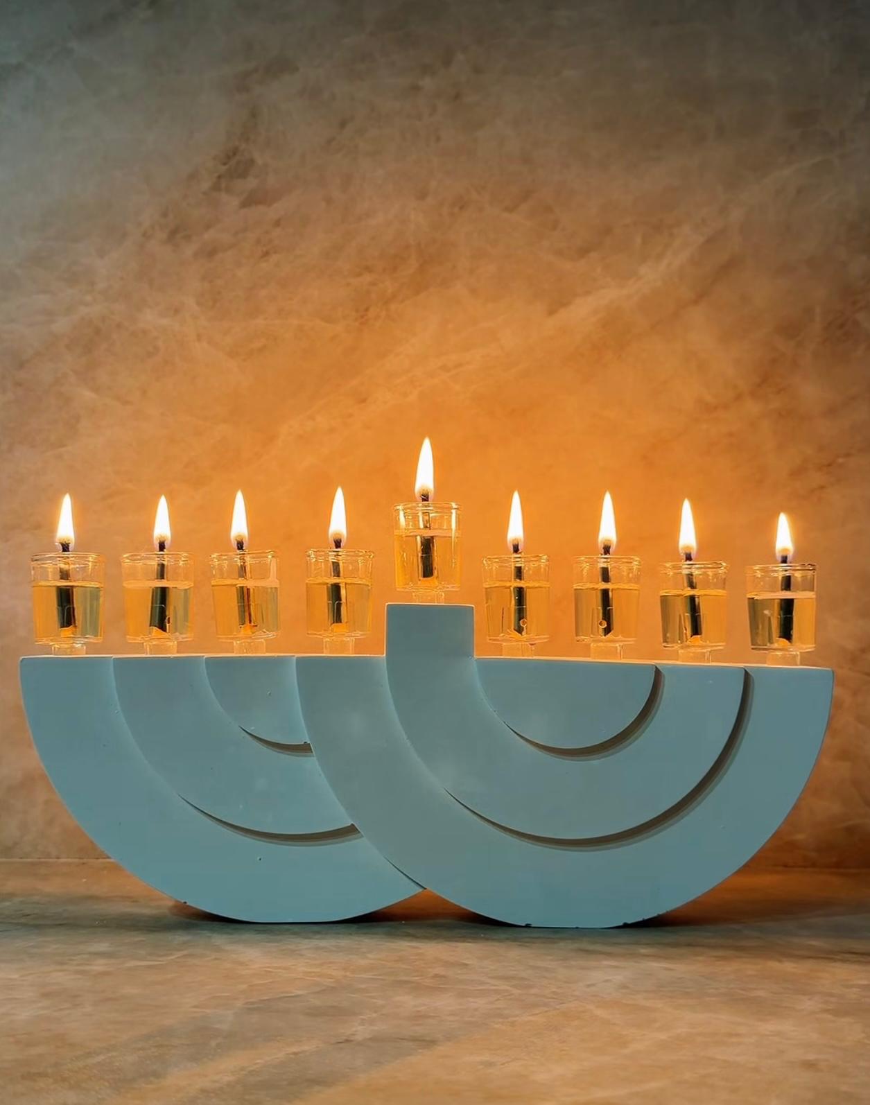Concrete menorah