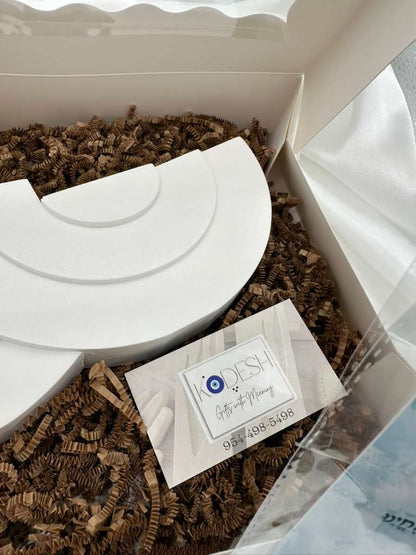 White concrete menorah