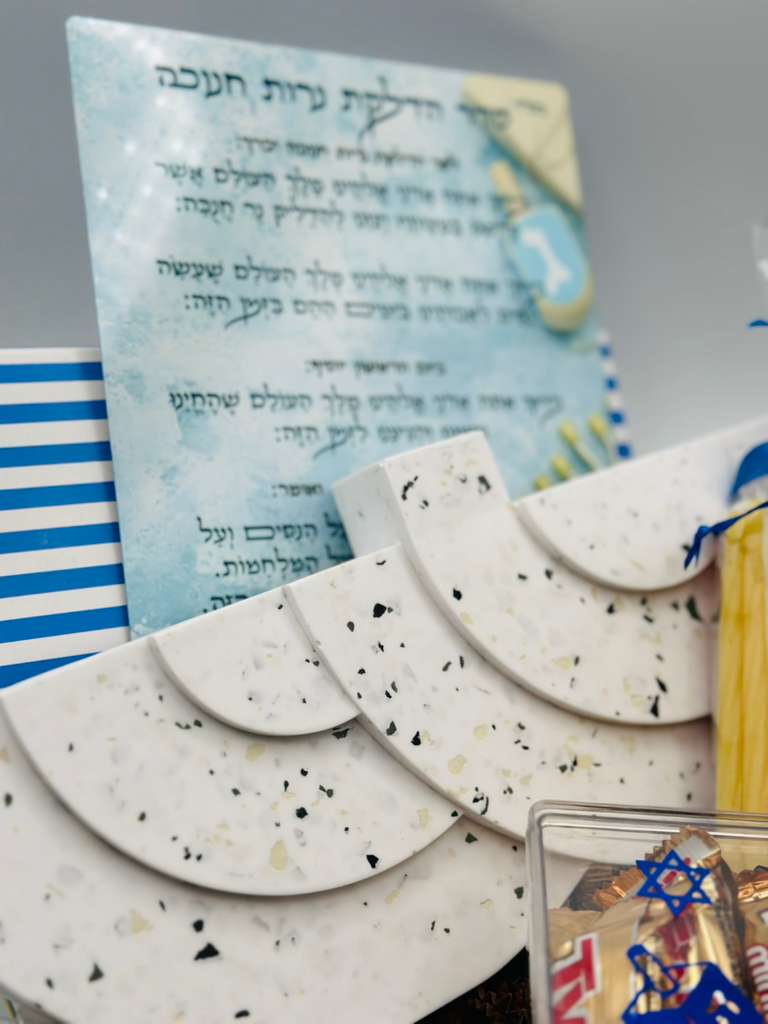 TERRAZZO concrete Menorah