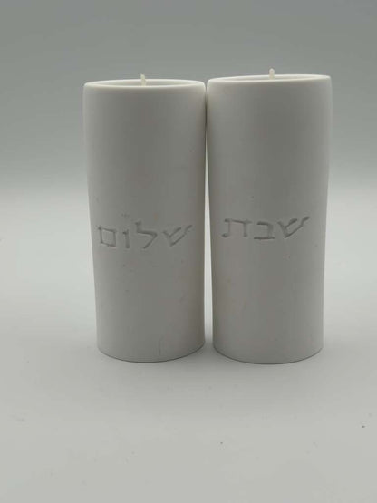 Handmade Concrete Shabbat Candle Holders