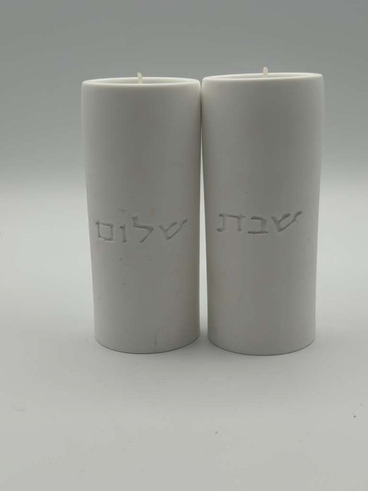 Handmade Concrete Shabbat Candle Holders