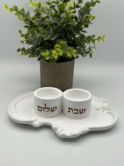 Minimalist Concrete Shabbat Candle Holders
