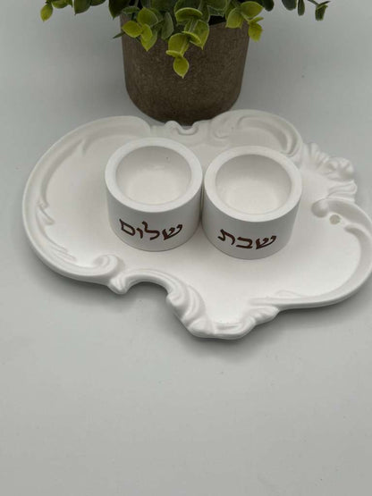 Minimalist Concrete Shabbat Candle Holders