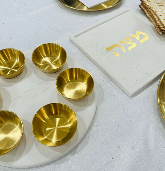 SET !!!  Passover Seder Plate & Matzah Plate
