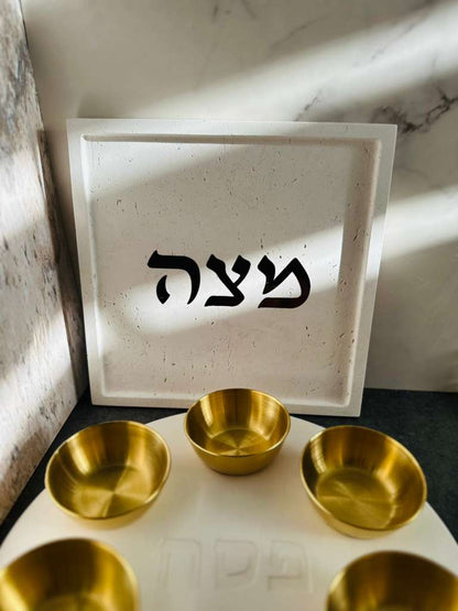 Matzah Plate 9X9  Bronze