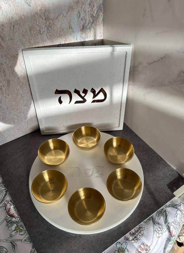 SET !!!  Passover Seder Plate & Matzah Plate