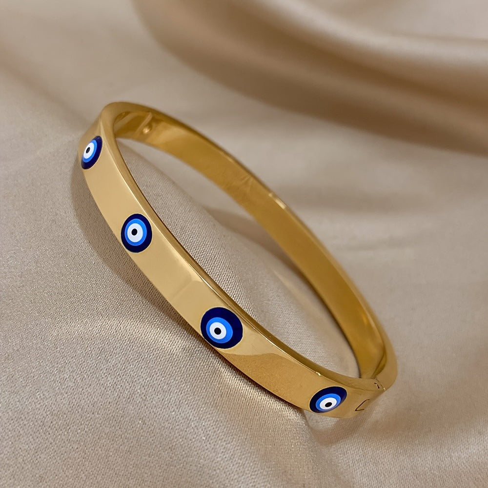 Gold-plated Evil Eye Bracelet