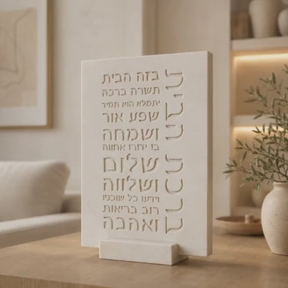 Hebrew House Blessing Plaque  ברכת הבית