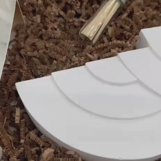 White concrete menorah